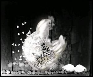 Art_numerique de Jacky Patin: La poule et ses poussins... 