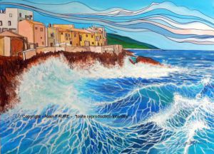 Peinture de ALAIN FAURE: MAISONS DE PÊCHEURS