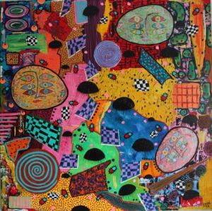 Peinture de Embe: TREK DANS LA VOIE LACTEE