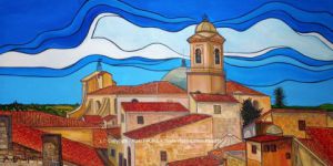 Peinture de ALAIN FAURE: BALCON SUR BEAUCAIRE