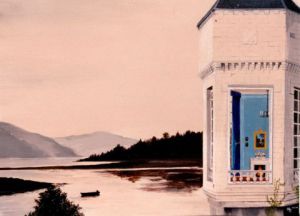 Peinture de Henri SACCHI: La tourelle sur le loch 