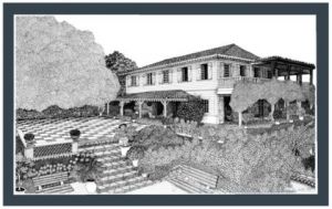 Dessin de Francois MOLL: 21 - Redoute - Fort de France - Martinique