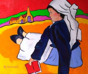 Peinture de DEVINANTE: BRETONNE REVEUSE