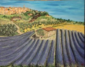 Peinture de HUBERT BRIDOUX: Du côtè de Sisteron