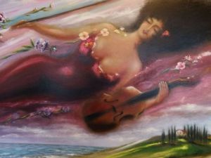 Peinture de Jacques-Henry Lagranges: violon