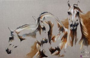 Peinture de laetitia PLINGUET: les trois galants