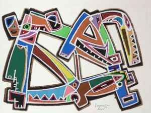 Peinture de Jean-Charles Leparc: sans titre