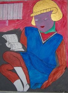 Peinture de GHIS: L ECOLIERE 