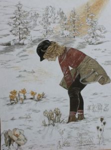 Oeuvre de VISNA: Les Crocus et l'Enfant