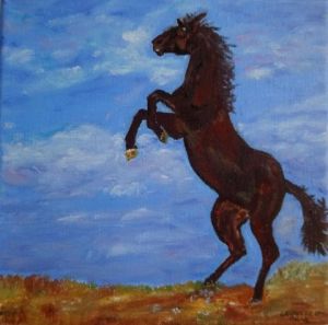 Peinture de LUCIE2: CHEVAL CABRE