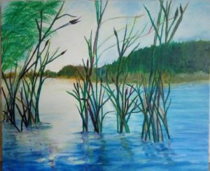 Peinture de LUCIE2: SUR LE LAC