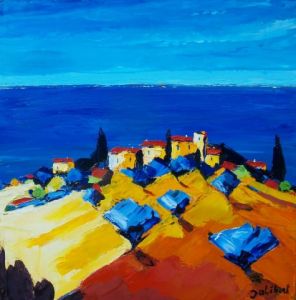 Peinture de francis JALIBERT: Vue sur le large