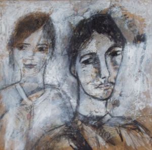 Peinture de Denise Louin-Lecoeur: Rencontre