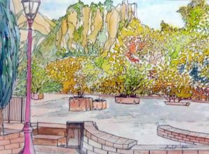 Peinture de ALAIN FAURE: CHÂTEAU DES EVÊQUES