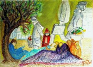 Peinture de JACQUELINE SARAH UZAN: LES OUBLIES