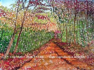 Peinture de ALAIN FAURE: BALADE D'AUTOMNE
