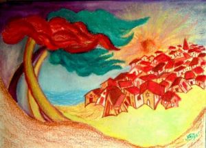 Peinture de JACQUELINE SARAH UZAN: ET CE FUT LE MATIN