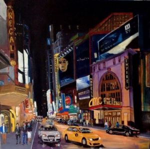 Peinture de gilles clairin :  42 nd street New-York