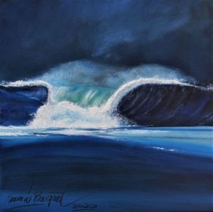 Peinture de Francis BOCQUET: LA GRANDE VAGUE