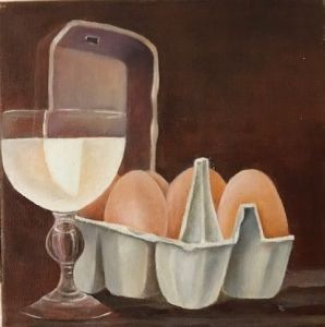 Peinture de Helene GAUTHIER: boite d oeufs