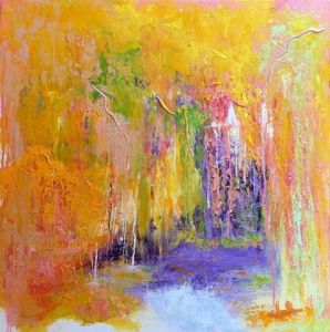 Peinture de jean pierre MALLET: Étang d’or 