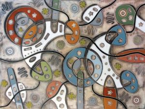 Peinture de Andrea Benetti: Lune in cielo