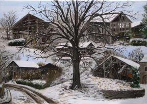 Peinture de Marie-Mathilde Dumont: L'arbre qui cache 