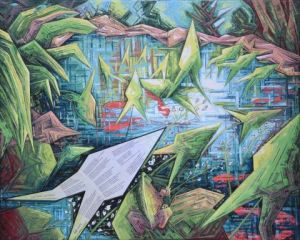 Peinture de Gerard SERVAIS: Sagittaria japonica