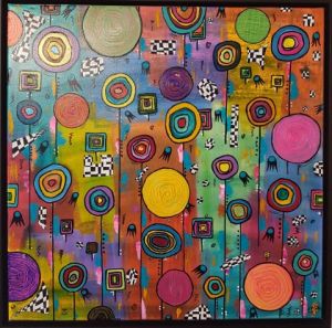Peinture de Embe: Fleurs de Lune
