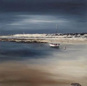 Peinture de Pittsenzo: Balade sur le Banc d'Arguin