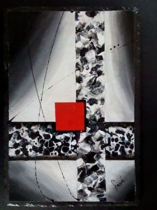 Peinture de Art'doises et peintures: Carré rouge