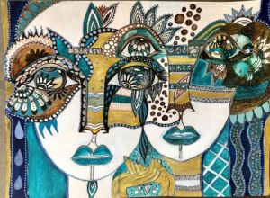 Peinture de CAROLE JEULIN: Les liens indéfectibles 