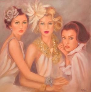Peinture de MARTINE GREGOIRE: Ambiance vintage années 20