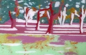 Peinture de Helene Nougaret: Parc Montcalm