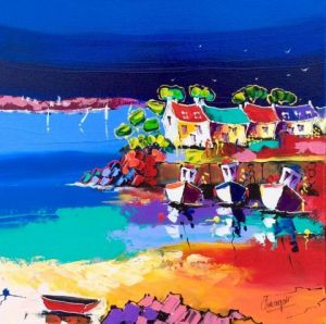 Peinture de philippe amagat: Lumière d'un soir