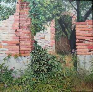 Peinture de Pierre ROUANNE: Ruine lauragaise