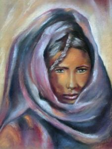 Peinture de odile JOLY: femme berbère