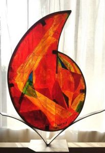 Vitrail de van - mo: La Flamme