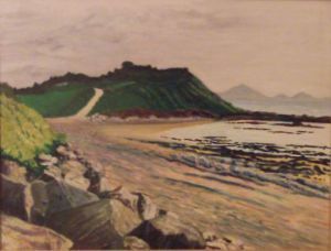 Peinture de claude LOTH: Plage sauvage sur Guétary