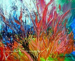Peinture de ALAIN FAURE: AU FEU