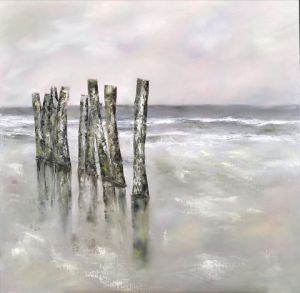 Peinture de MARTINE GREGOIRE: Reflets d'eau