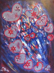 Peinture de SONYA DZIABAS: « COEUR DE MARIN »