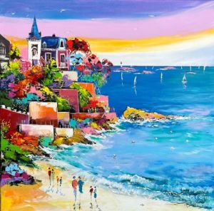 Peinture de philippe amagat: Promenade sous les Roches Brunes 