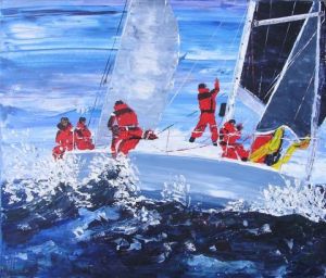 Peinture de valerie jouve: CHALLENGE D HIVER EN BAIE DE QUIBERON