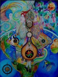 Peinture de Patrick Guerchet: DIALOGUE AERIEN