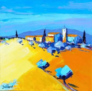 Peinture de francis JALIBERT: Deux oliviers