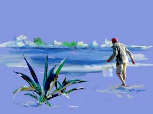 Art_numerique de Françoise DELEGLISE: le pêcheur