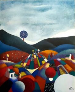 Peinture de Marie-Pierre JAN: Les Vallons
