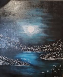 Peinture de isabelle sallet : CLAIR DE LUNE