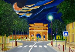 Peinture de ALAIN FAURE: QUARTIER D'ORANGE